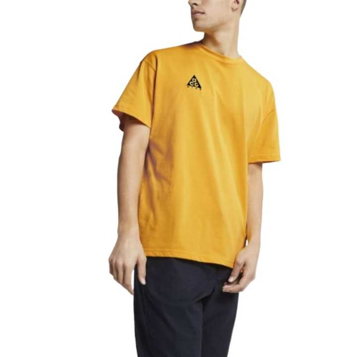 Nike Nike ACG T Shirts Men's Yellow Black Crew Neck