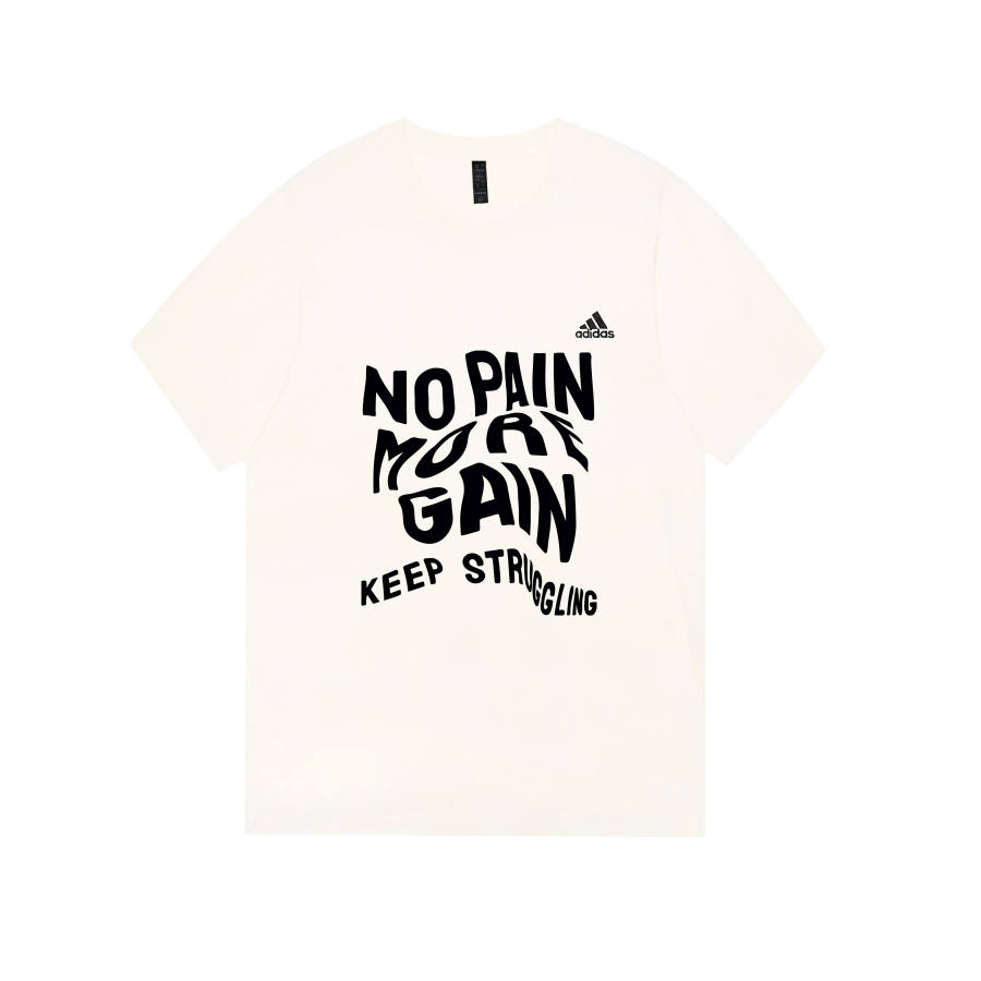 Adidas Adidas MUST HAVES T Shirts Unisex Ecru Crew Neck Moderate