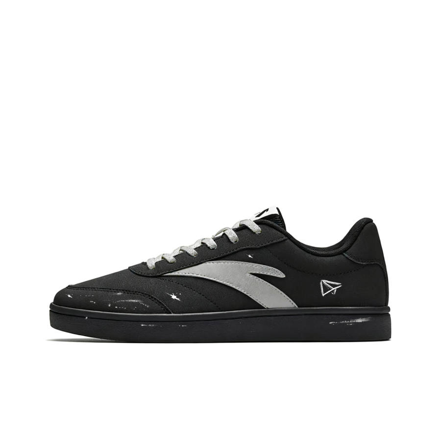 ANTA Active Skateboard Shoes Men's Low Top Black/White