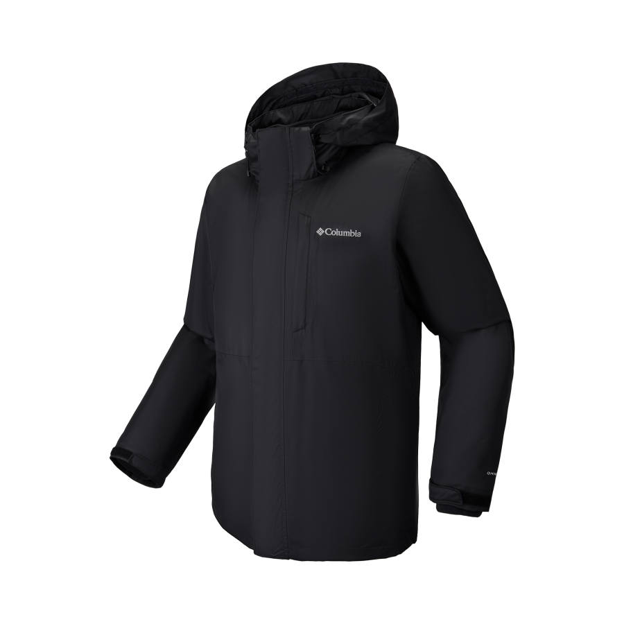 Columbia Windbreaker Jackets Men's Black Hooded Detachable Moderate