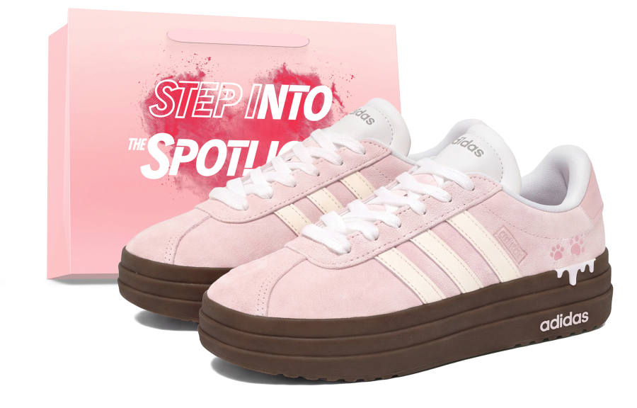 Adidas Adidas VL Court Bold German Army Trainers Unisex Low Top Pink/White