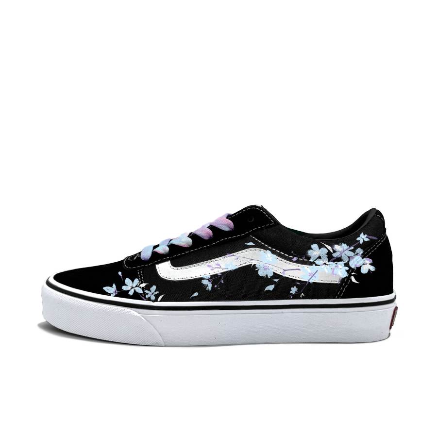 Vans Ward Skateboard Shoes Men's Low Top Purple/White