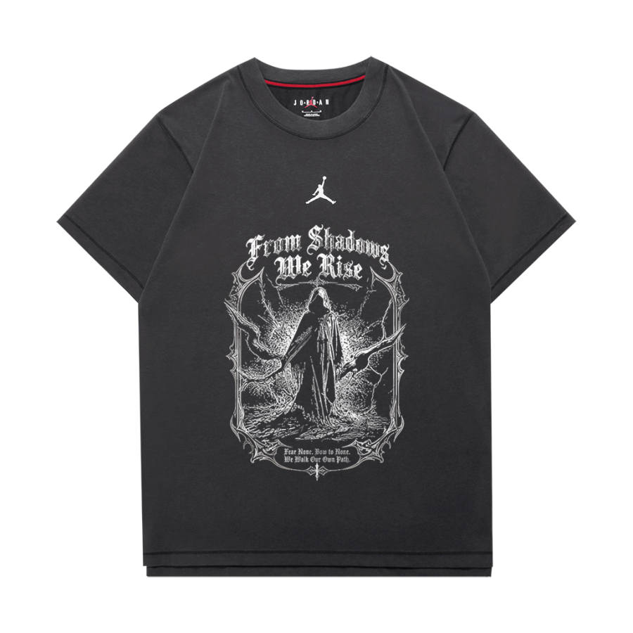 Jordan Jordan Dri FIT T Shirts Unisex Dark Gray Crew Neck Moderate