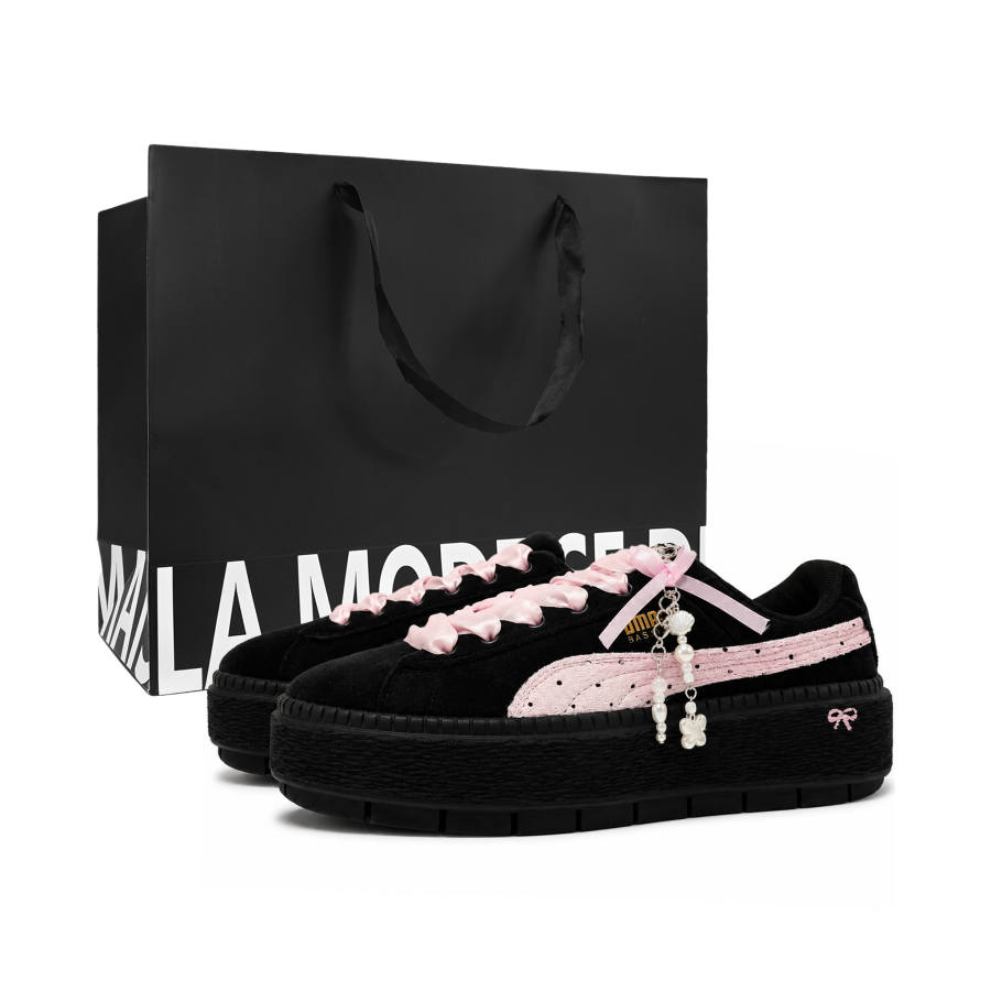 PUMA Platform Trace Skateboard Shoes Women's Low Top Pink