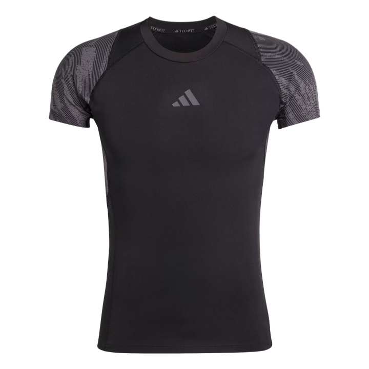 Adidas Adidas Performance Fitness Clothing Men's Black/Gray Size 6 Crew Neck Thickened