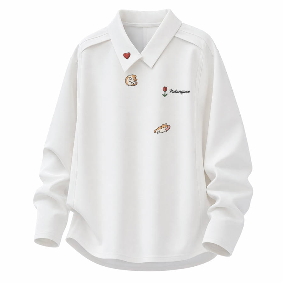 PAL ONGACO T Shirts Men's Lapel Moderate Straight Fit