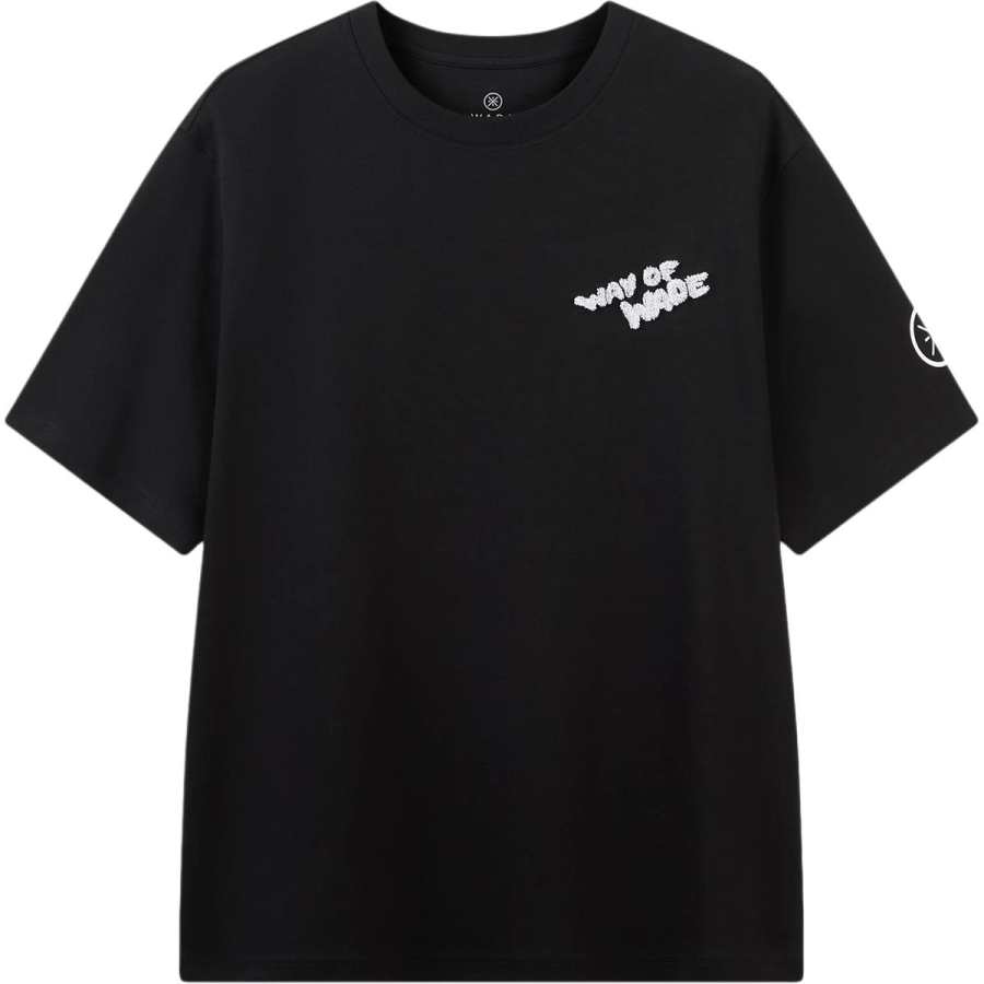 Li-Ning Li Ning T Shirts Men's Black Crew Neck Moderate Straight Fit