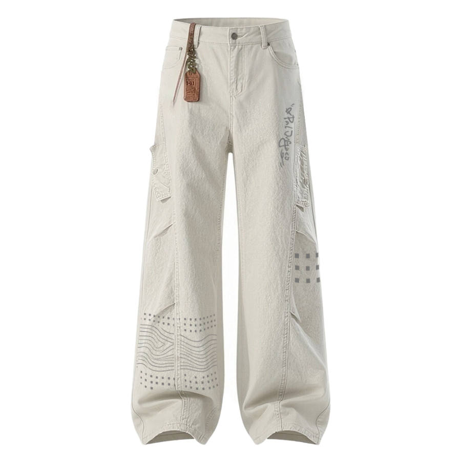 PAL ONGACO Casual Pants Unisex Moderate Wide Leg Pants