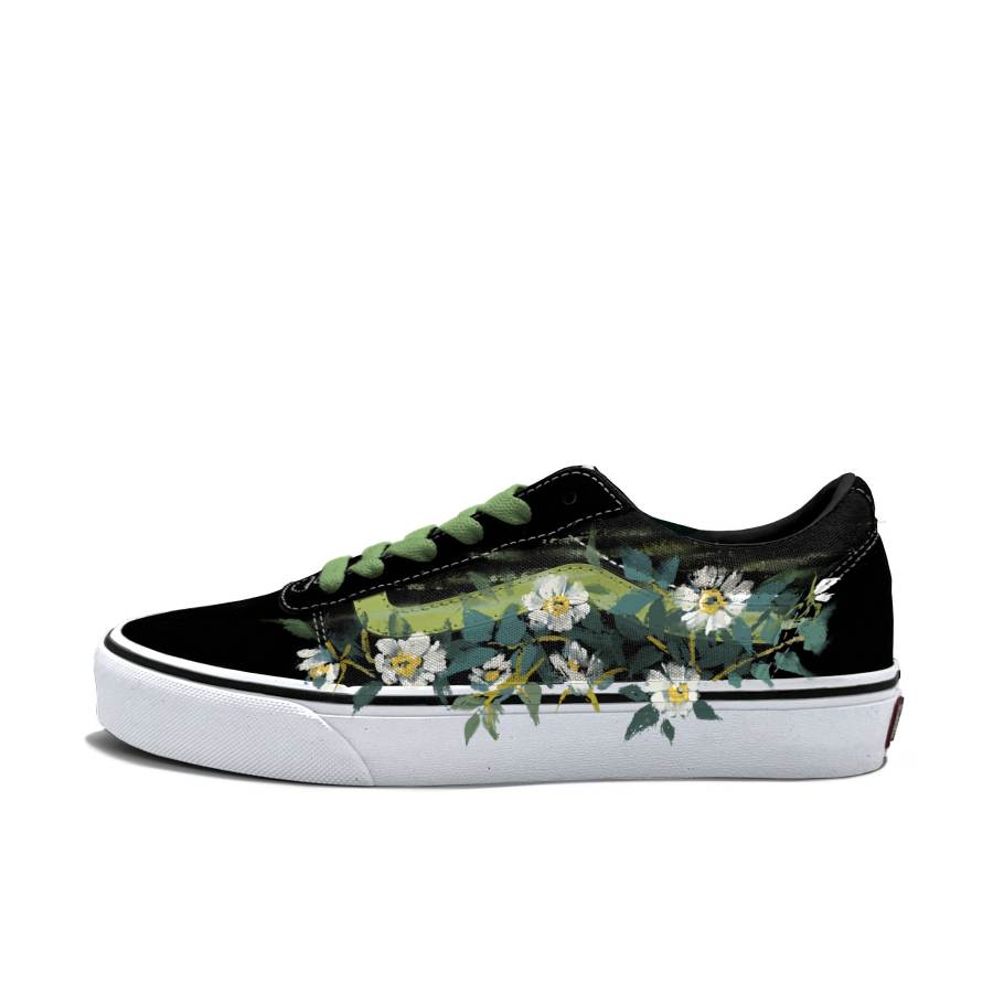 Vans Ward Skateboard Shoes Men's Low Top Green/White