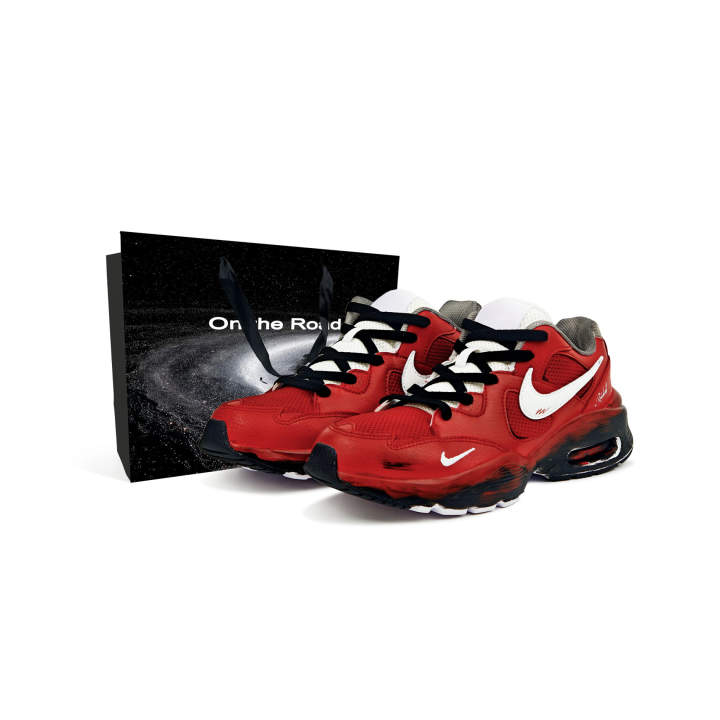 Nike Nike Air Max Fusion Running Shoes Unisex Low Top Red, White, Black