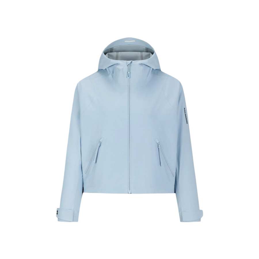 SALOMON Softshell Jackets Women's Sky Track Blue Hooded Non Detachable Moderate
