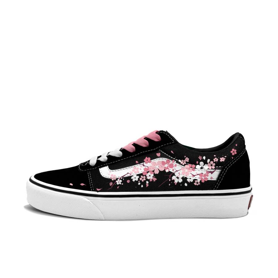 Vans Ward Skateboard Shoes Men's Low Top Black/Pink