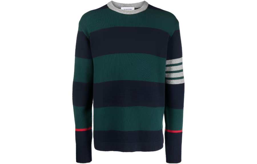 THOM BROWNE Thom Browne Rugby Jacquard Striped Pullover