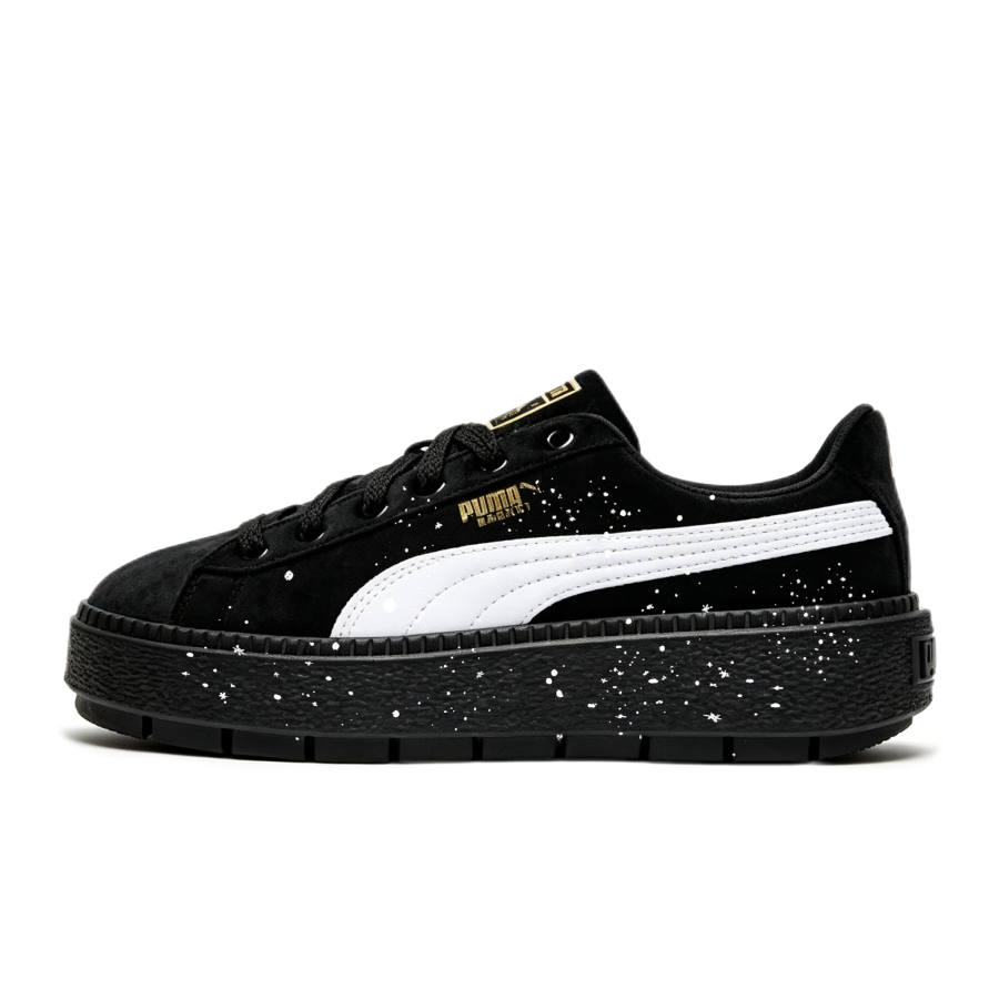 PUMA Platform Trace Skateboard Shoes Unisex Low Top Black/White