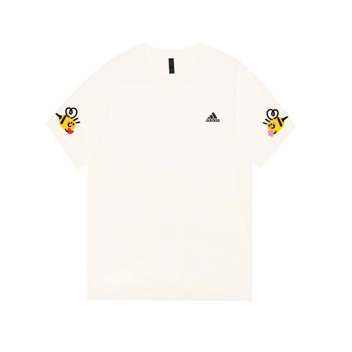 Adidas Adidas MUST HAVES T Shirts Unisex Ecru Crew Neck Moderate Straight Fit
