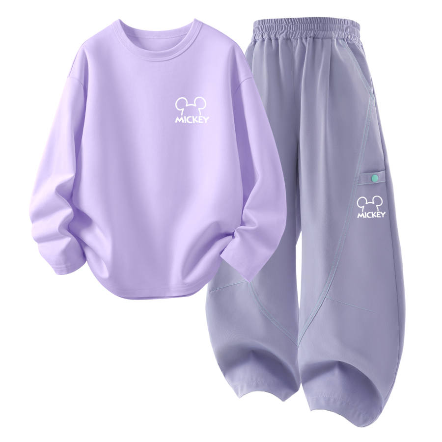 Disney Kids Casual Sportswear Crew Neck Thin Stretch Breathable