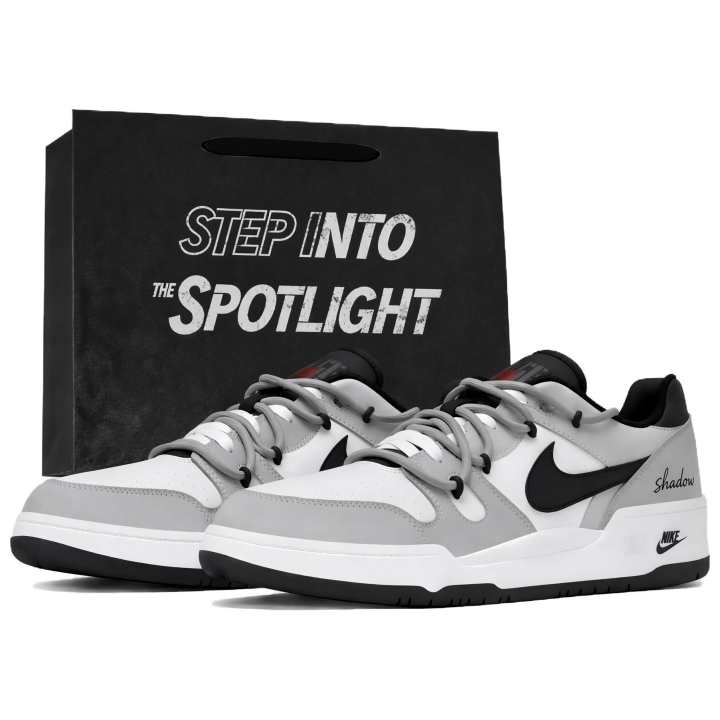 Nike Nike Full Force Skateboard Shoes Unisex Low Top Gray & White & Black