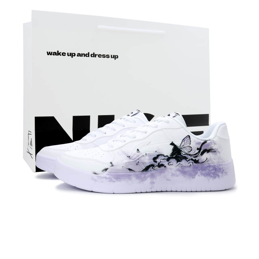 Li-Ning Li Ning Floating Boat Skateboard Shoes Unisex Low Top Black/White/Purple