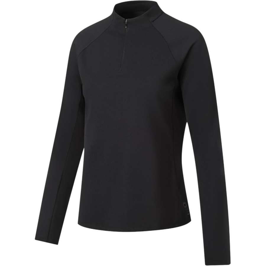 Li-Ning Li Ning Gold Logo | T Shirts Women's Black Stand Collar Moderate