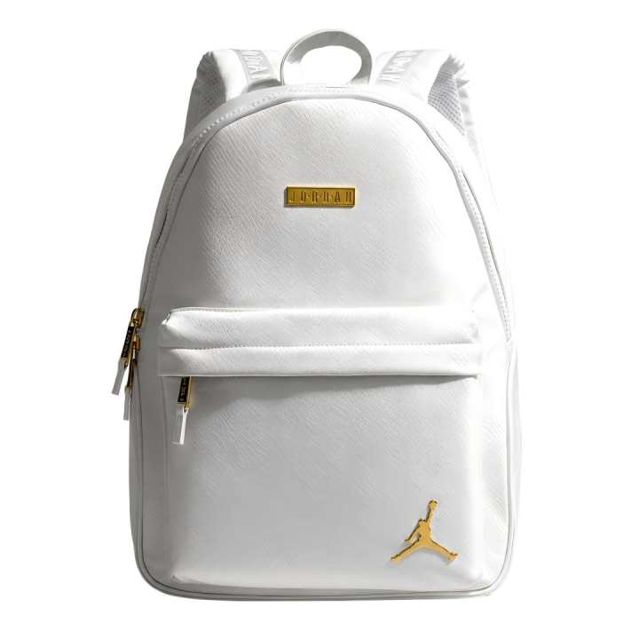 Jordan Jordan PU With Leather Backpack Regular Unisex White Gold