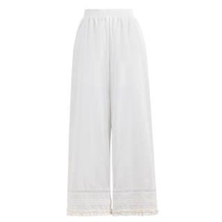 SNBL Casual Pants Women's White Moderate Wide Leg Pants