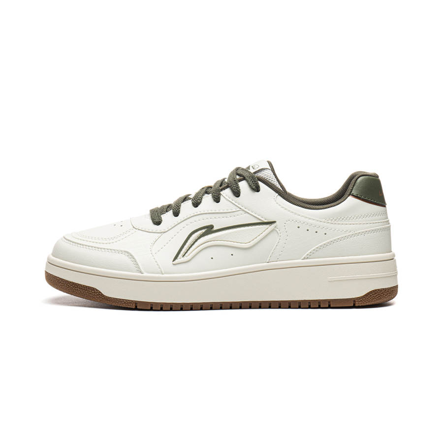 Li-Ning Li Ning Tianji V3 Skateboard Shoes Men's Low Top Coconut Milk White/Dark Army Gray Green