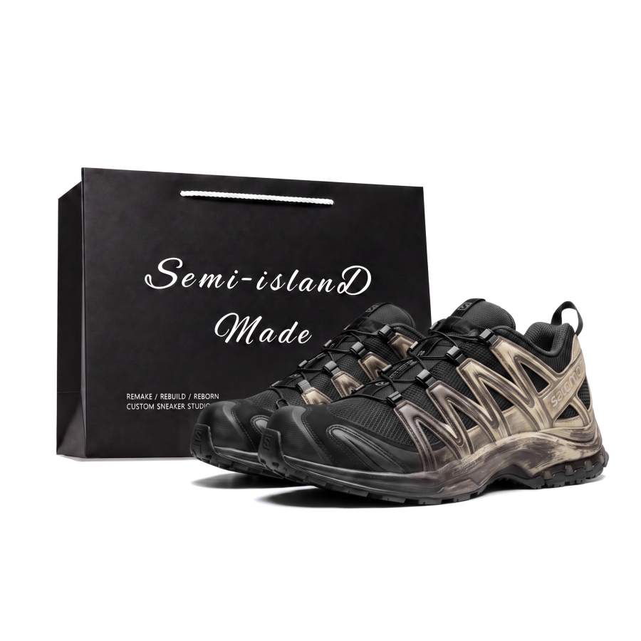 SALOMON XA PRO 3D Running Shoes Unisex Low Top Mud Brown Distressed Wasteland Earth Tone