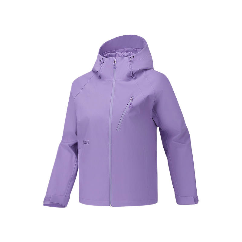 Skechers Windbreaker Jackets Women's Chalk Purple/049Y Hooded Non Detachable Moderate