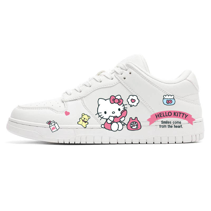 Sanrio Skateboard Shoes Unisex Low Top White/Pink/Yellow