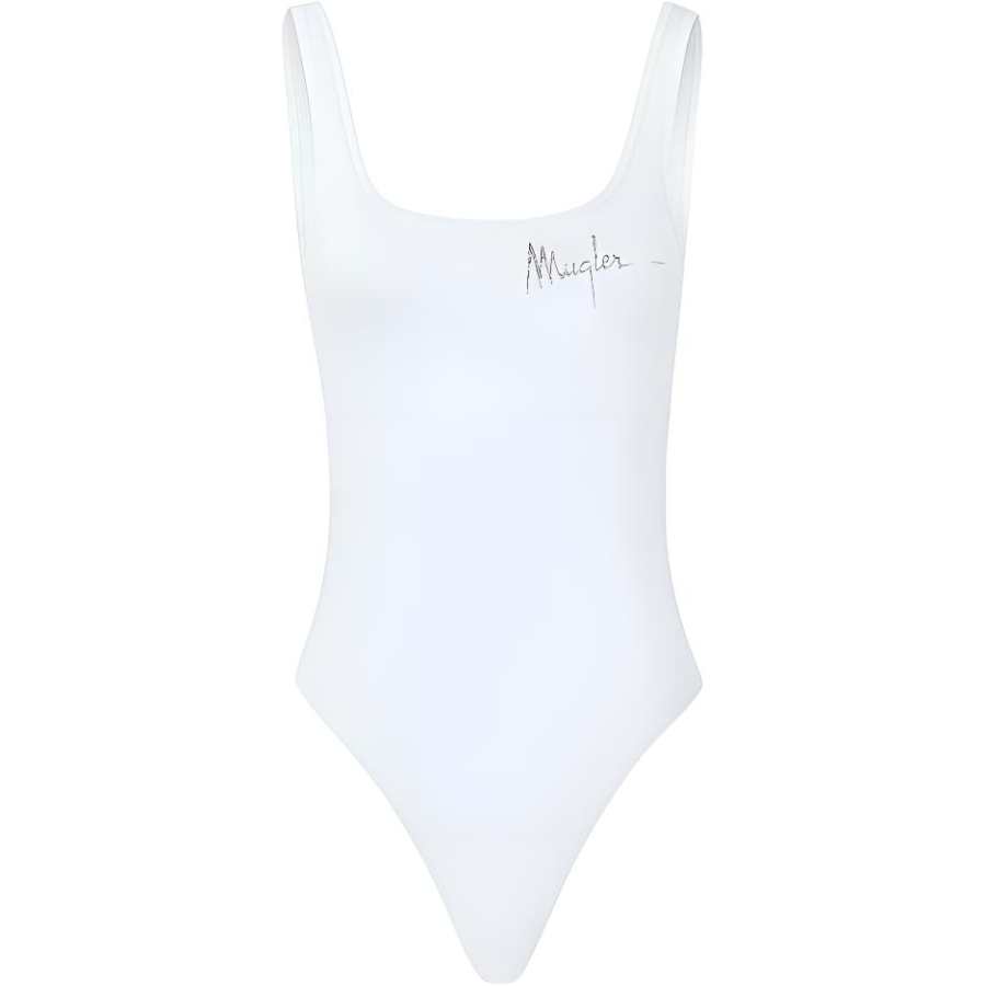 Mugler Bodysuits Women's White Crew Neck