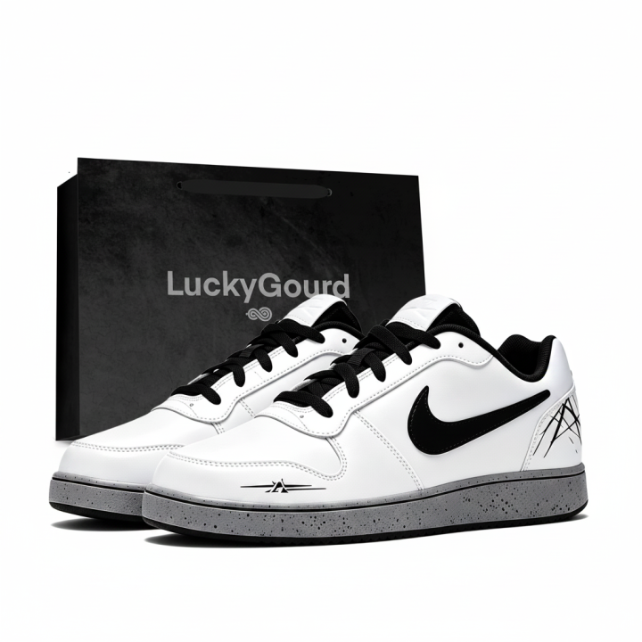Nike Nike EBERNON Skateboard Shoes Men's Low Top Black/White