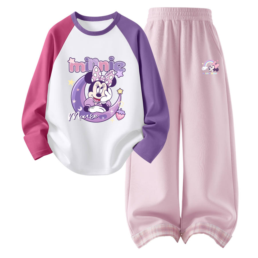 Disney Kids Casual Sportswear Crew Neck Thin Stretch Breathable
