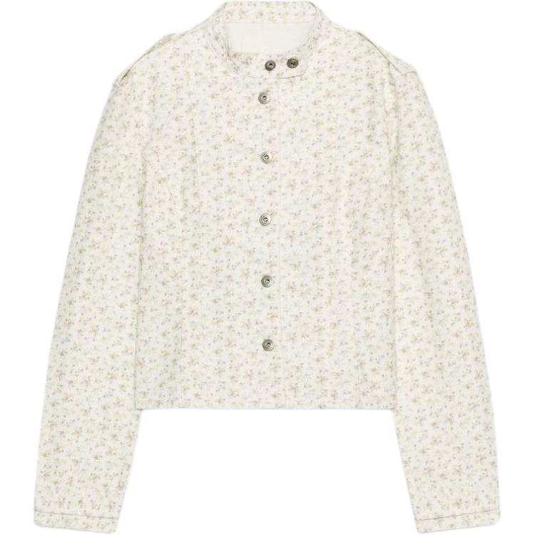ZARA Trf Denim Jackets Women's Print Stand Collar Moderate