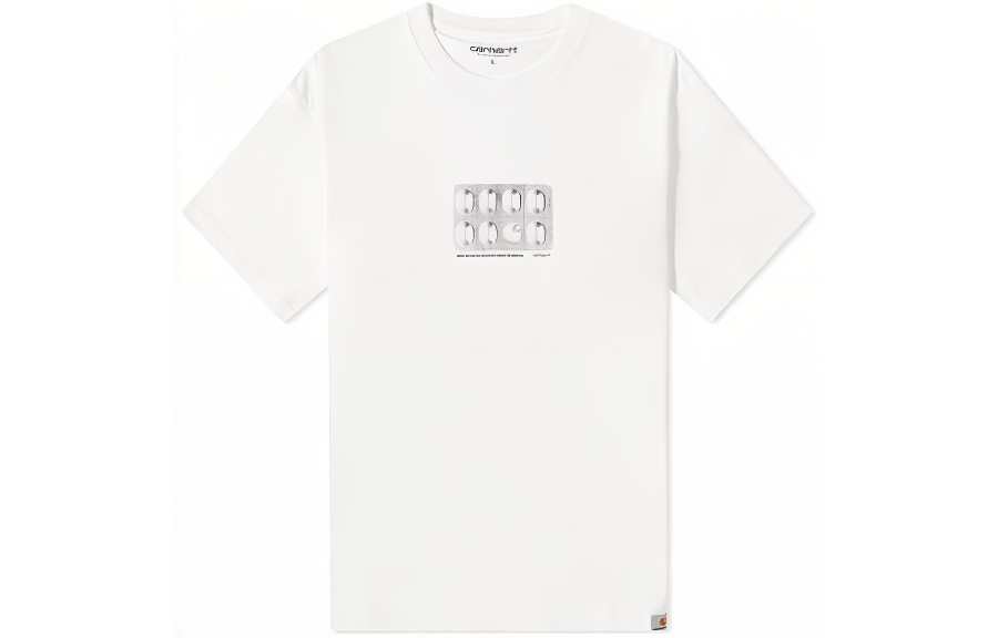 Carhartt WIP T Shirts Men's White Crew Neck Moderate