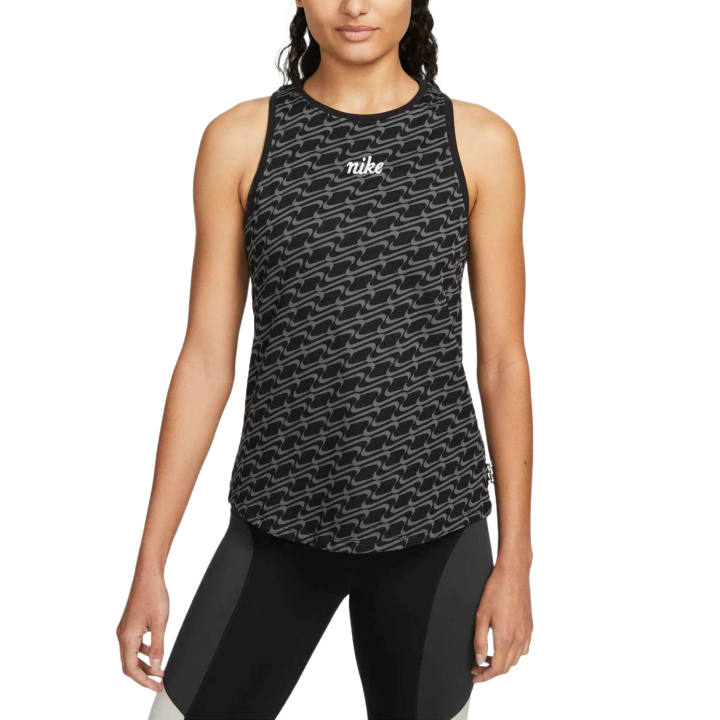Nike Nike Sleeveless Sports Shirts Women's Black Crew Neck Moderate
