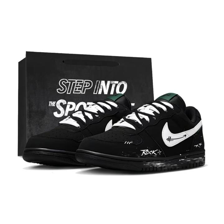 Nike Nike Big Skateboard Shoes Unisex Low Top Beige/Black