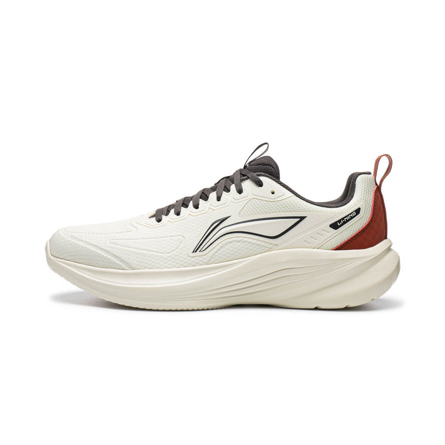 Li-Ning Li Ning Light Breeze V4 Running Shoes Men's Low Top Ecru/Ochre Red