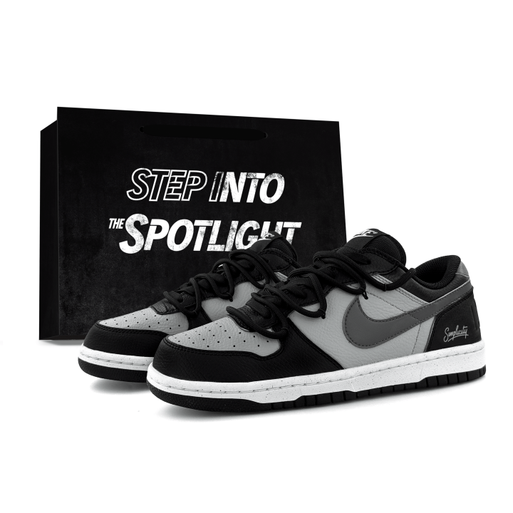 Nike Nike Big Skateboard Shoes Unisex Low Top Black Gray