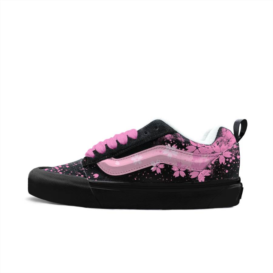 Vans Knu Skool Skateboard Shoes Unisex Low Top Pink/Black