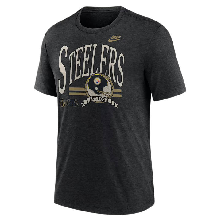 Nike Nike NFL T Shirts Men's Black Heather Crew Neck Moderate