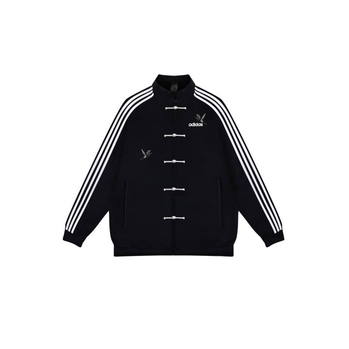 Adidas Adidas ESSENTIALS Jackets Unisex New Chinese Style Black Crane Stand Collar Moderate