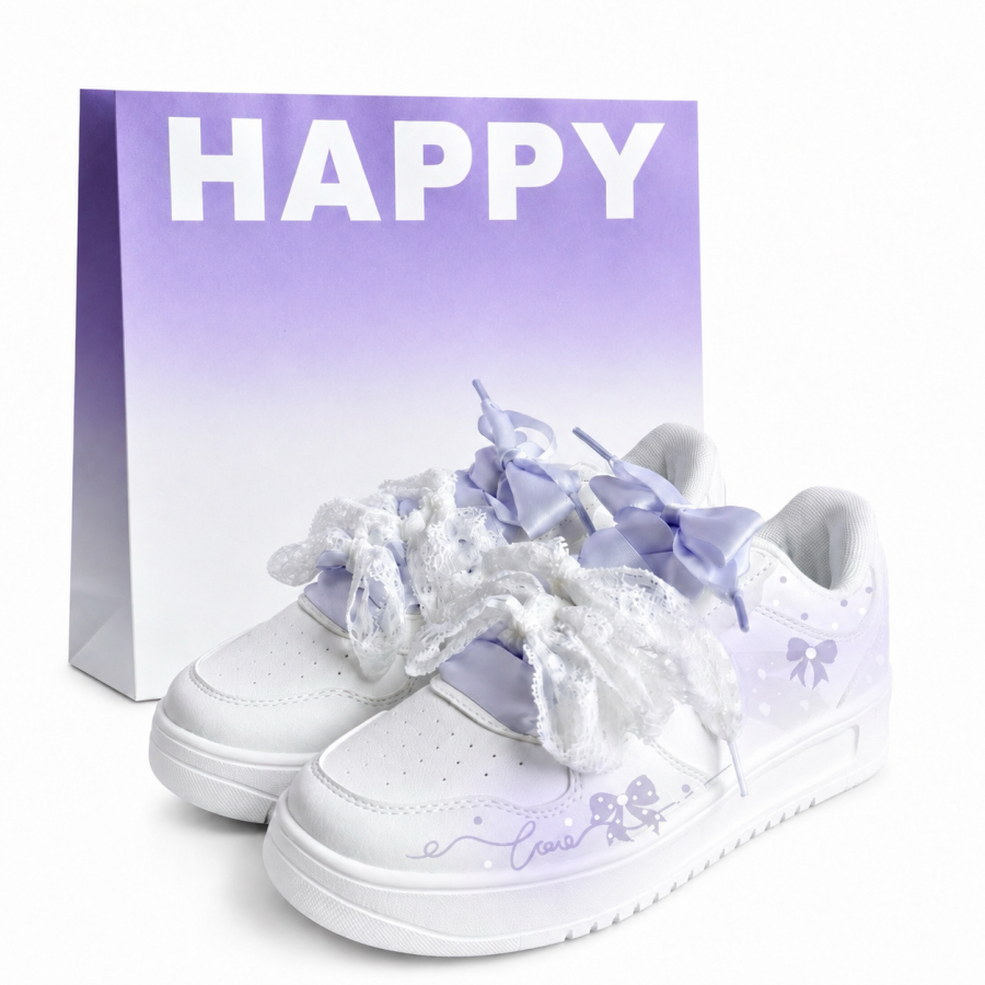 ANTA Easy Skateboard Shoes Women's Low Top White/pink/blue/purple/green