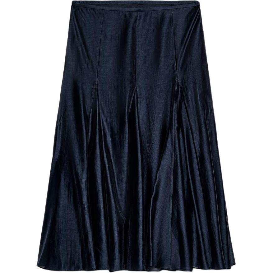 ZARA ZW Casual Long Skirts Women's Sea Blue Moderate