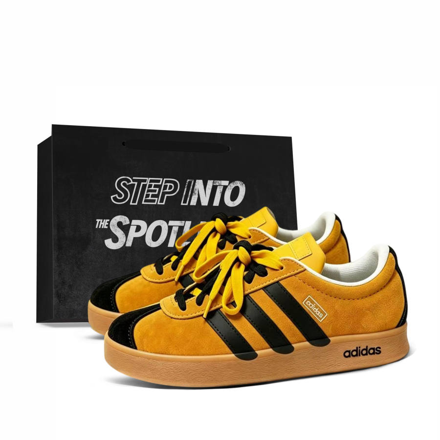 Adidas Adidas VL COURT 2.0 German Army Trainers Unisex Low Top Black/Yellow