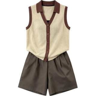 CHARM GLOW Casual Suits Women's Polo Collar Moderate