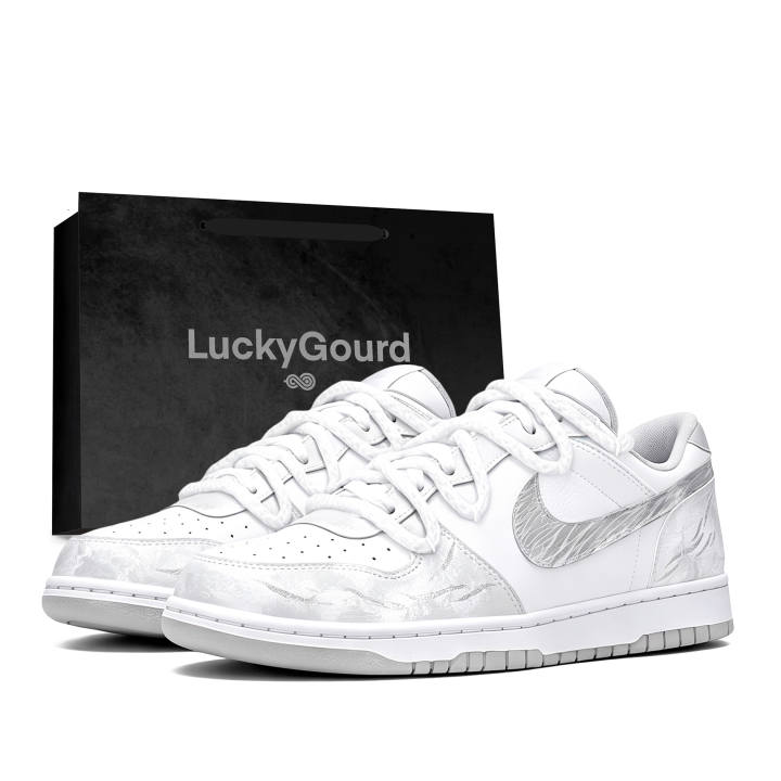 Nike Nike Big Skateboard Shoes Men's Low Top Silver