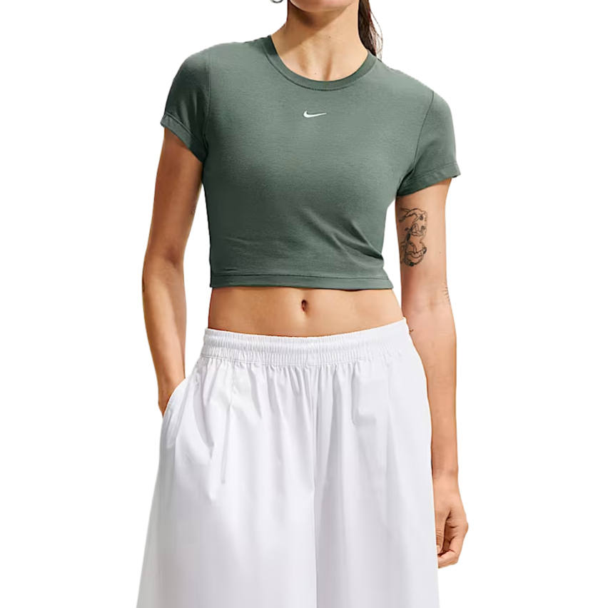 Nike Nike Sportswear T Shirts Women's Green Camouflage Crew Neck