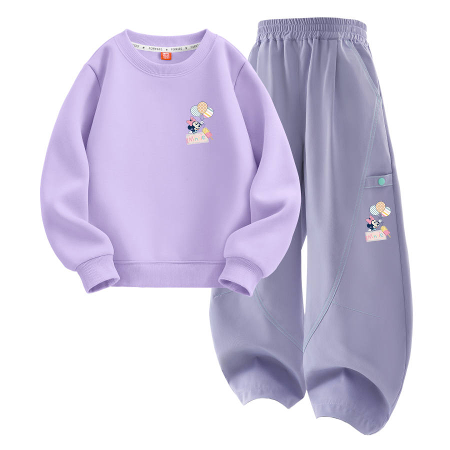 Disney Kids Casual Sportswear Crew Neck Moderate Stretch Breathable