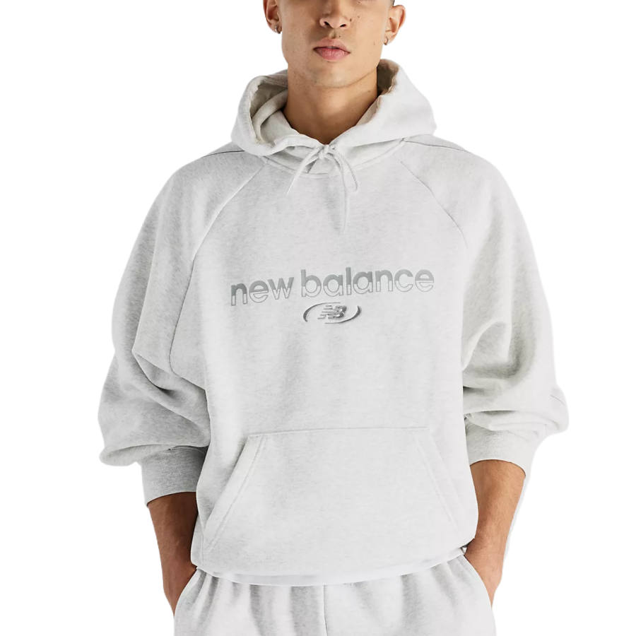 New Balance New Balance Sweatshirts Men's Gray Hooded Non Detachable Moderate