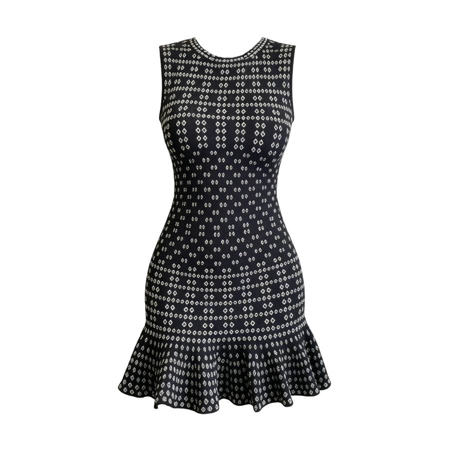 FINDSME GAGA Sleeveless Dresses Women's Fishtail Dress Crew Neck Moderate Short Skirt Bodycon Skirt